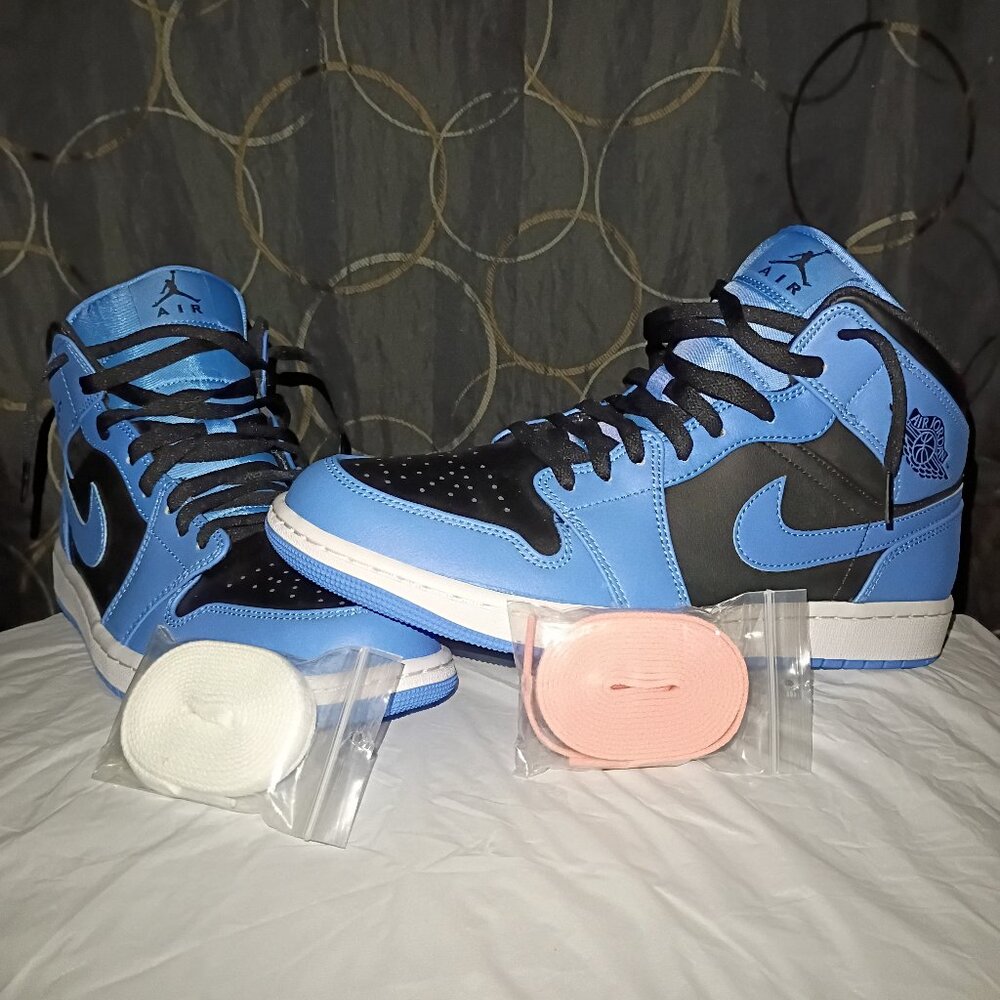 Jordan 1 Mid University Blue Black